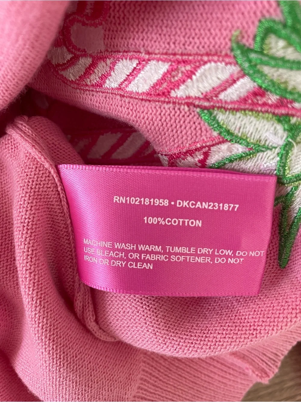 Dolls Kill Candyland Pink Embroidered Button Up Cardigan Sweater Women's Size s - Picture 6 of 6